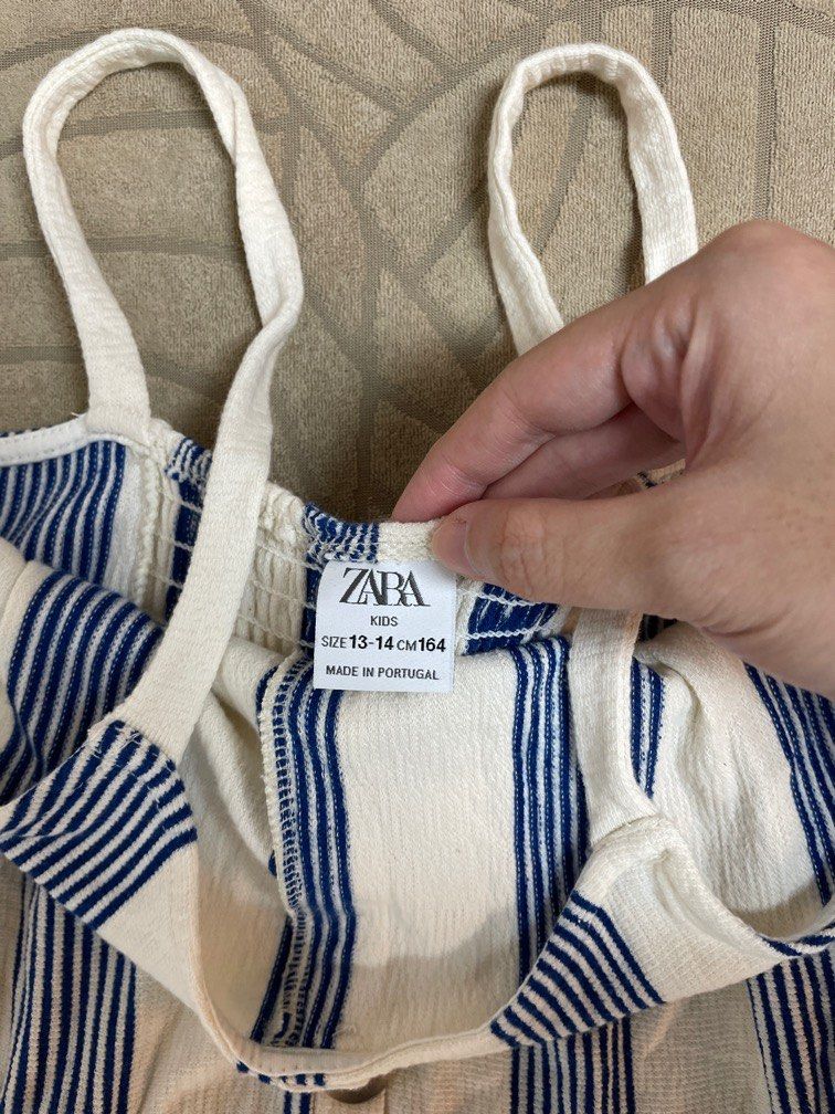 Zara Kids Striped Cotton Romper (Category: Jumpsuits) located in Pasig City. Submitted by prebym. (Listing ID 1268165002, Image 2). Description: Breathable Fabric perfect for the beach Zara Kids 13-14 y/o could fit XS or petite adult.