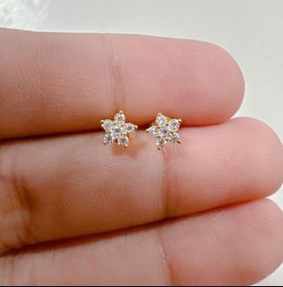 18k Gold Moissanite Mini Rositas Earrings