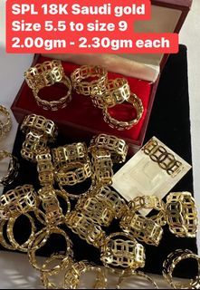 18K Saudi Gold money ring