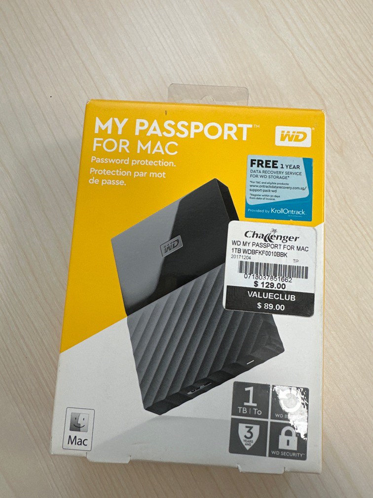 1 TB My Passport for Mac, Computers & Tech, Parts & Accessories, Hard