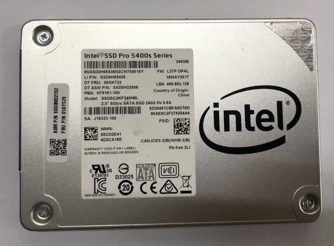 240GB -Intel 5400s Series SSD PRO 2.5 SATA3 LAPTOP DESKTOP PC