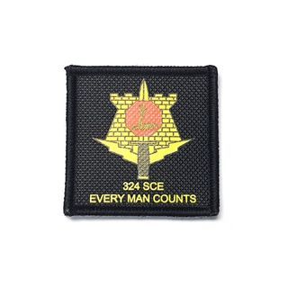 324 SCE Black printed patch