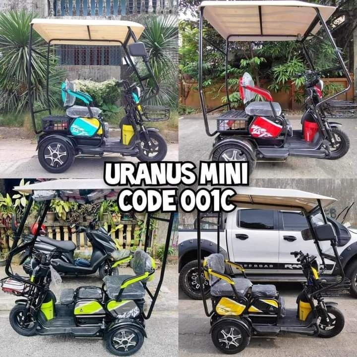 3-4 wheels ebike (Category: Bicycles) located in Manila. Submitted by saguittarian06 (Listing ID 1268409755, Image 1). Description: 🚴‍♂️❗3 WHEELS and 4 WHEELS ELECTRIC TRIKE ELECTRIC VEHICLE❗️🚴‍♂️ 😊 PRICE LIST😊 📍 URANUS 001C 3 WHEELS ELECTRIC TRIKE TRAPAL -Black Red -Cyan Yellow -Gray Green 📍 SUPER CODE 001b TRANSFORMER 3WHEELS ELECTRIC TRIKE▪️ 🆓FREE TRAPAL🆓 -Red -Blue -Black -Pink 📍AVIA CROWN 001 TRANSFORMER ETRIKE ▪️ 🆓FREE TRAPAL🆓 -O