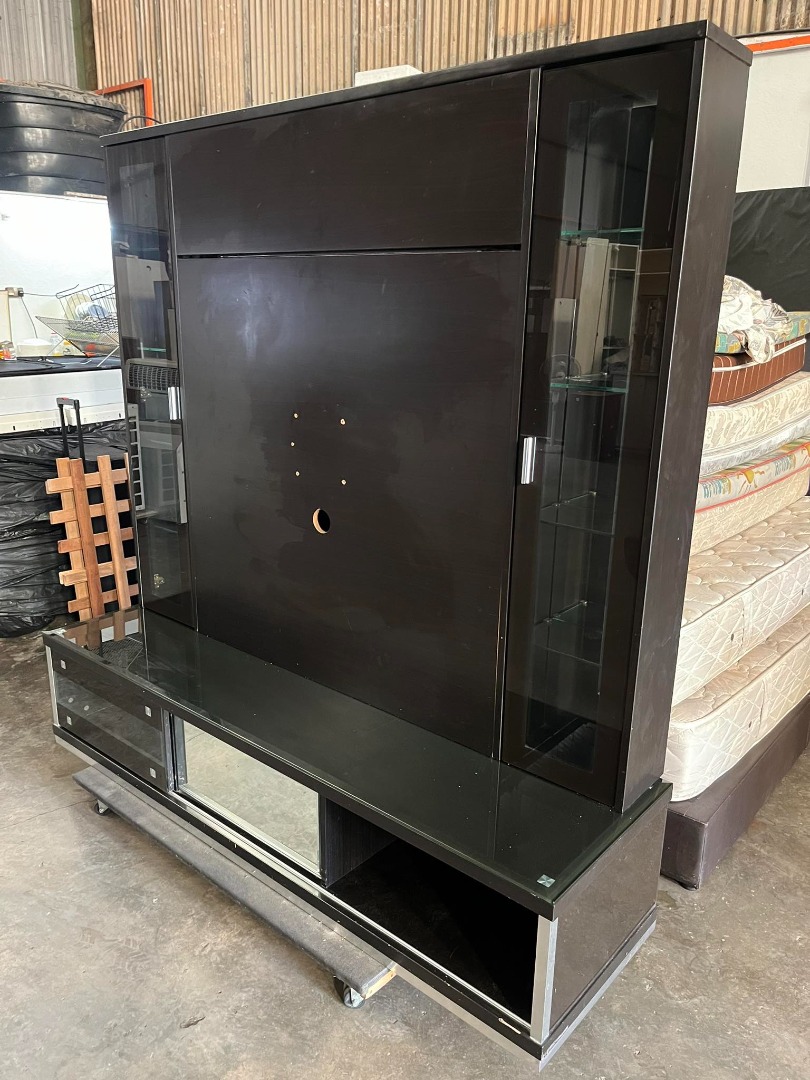 6x6ft TV Display Glass Rack Drawer, Furniture & Home Living