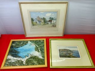 8"x10" and 10"x12" Genuine artwork painting wall decor in wood frame from UK for 950 each *U50