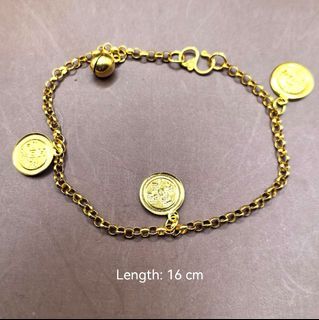 916 Gold Bracelet 3.46g (Length: 16 cm)