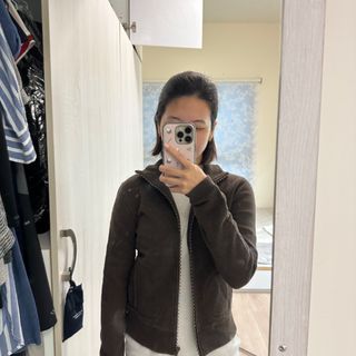 9.5成新 專櫃購入｜Jessica 純棉沈穩咖啡色 深棕色 夾克外套 S
