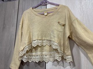 日系短版寬鬆毛衣
