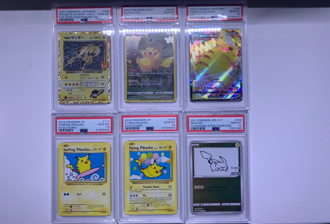 美版日版PSA 10 Ptcg 寵物小精靈Pokemon trading card game Pikachu 比