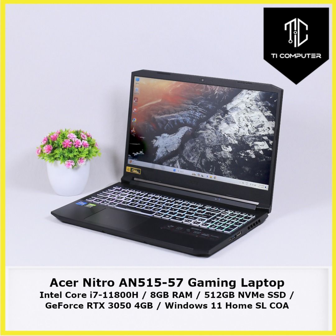 Acer Nitro AN515 57 Intel Core i7 11800H 8GB DDR4 RAM 512GB NVMe