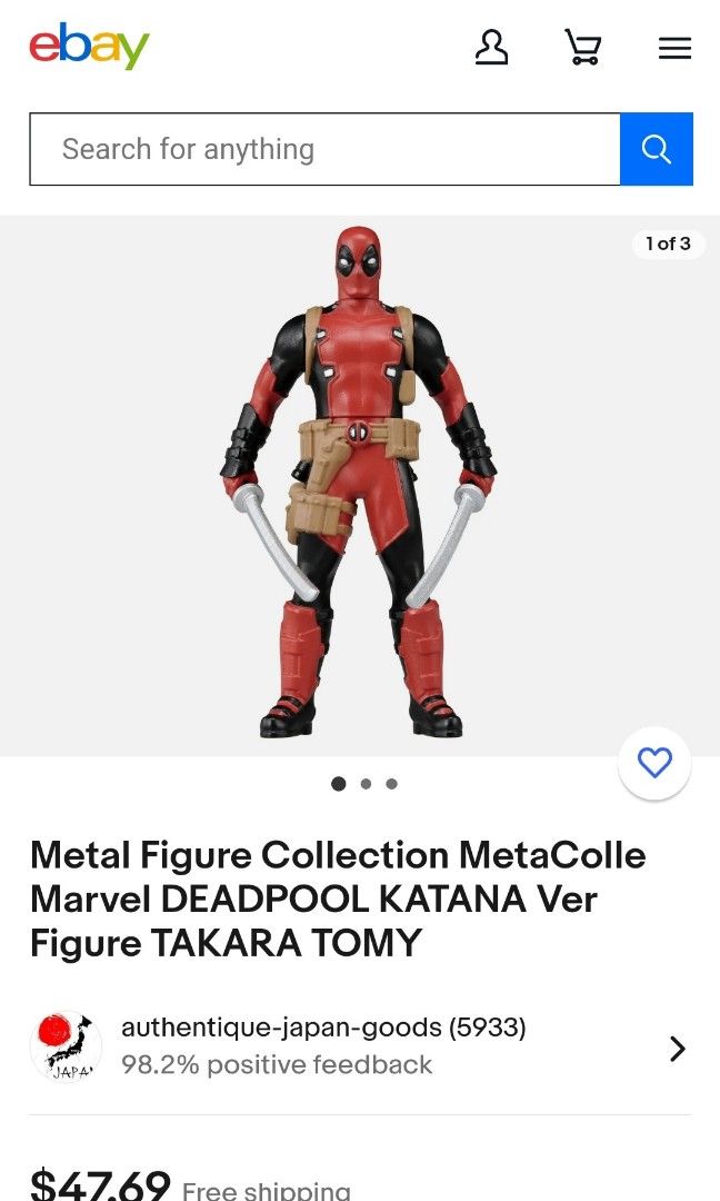 Metal Figure Collection Metacolle Marvel Deadpool Katana Ver Figure Ta