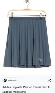 Adidas pleated skirt grey green