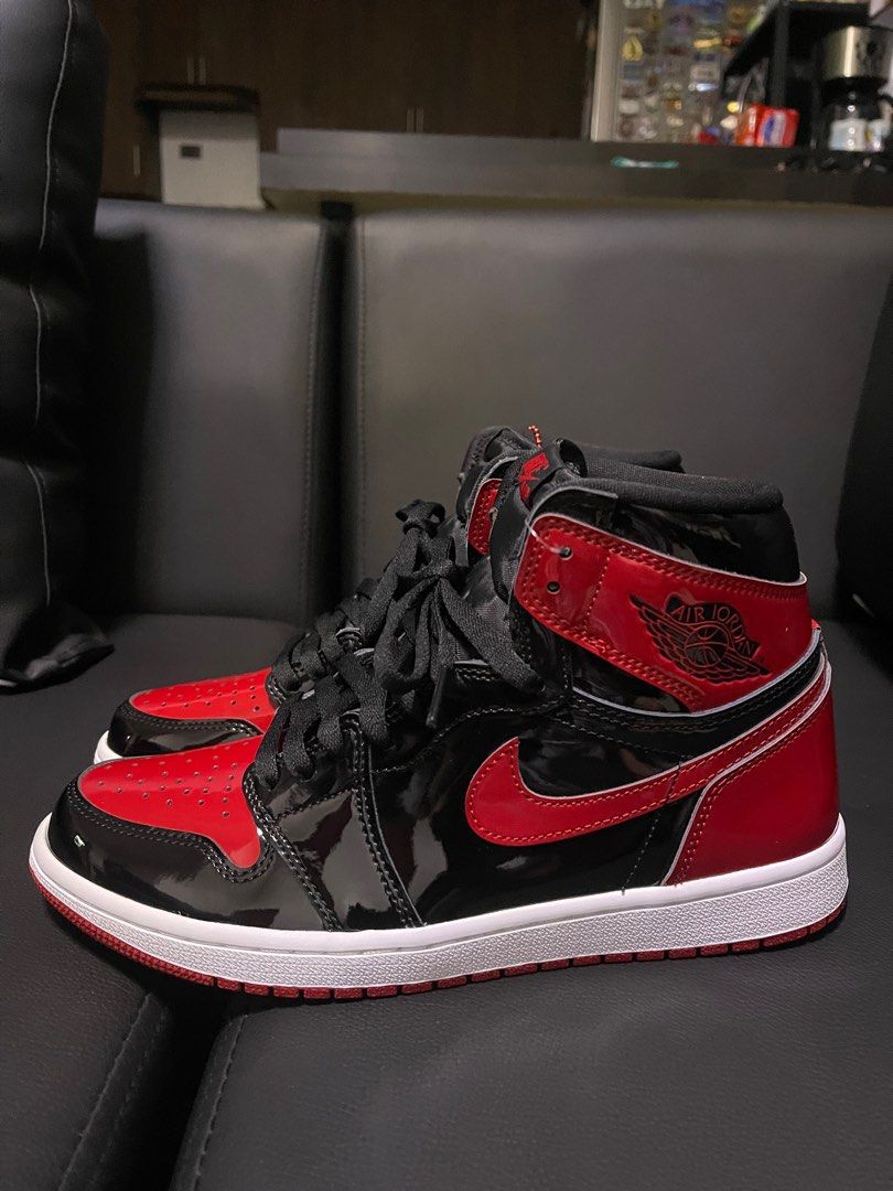 Air Jordan 1 Patent Leather Men s Fashion Footwear Sneakers on