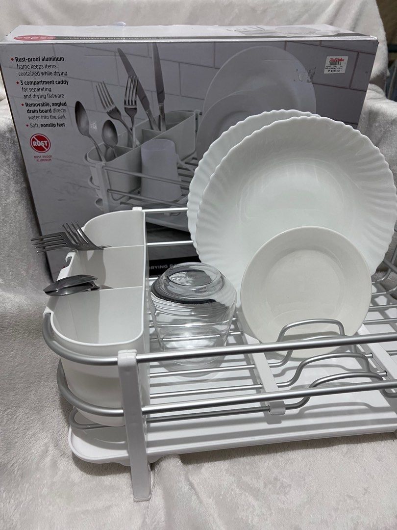 Aluminum Dish Drying Rack (Category: Food Organization & Storage) located in Bacoor. Submitted by karlarmrz (Listing ID 1268469511, Image 2). Description: Brand new RUST PROOF SRP tagged 4,195 RFS: Extra piece.