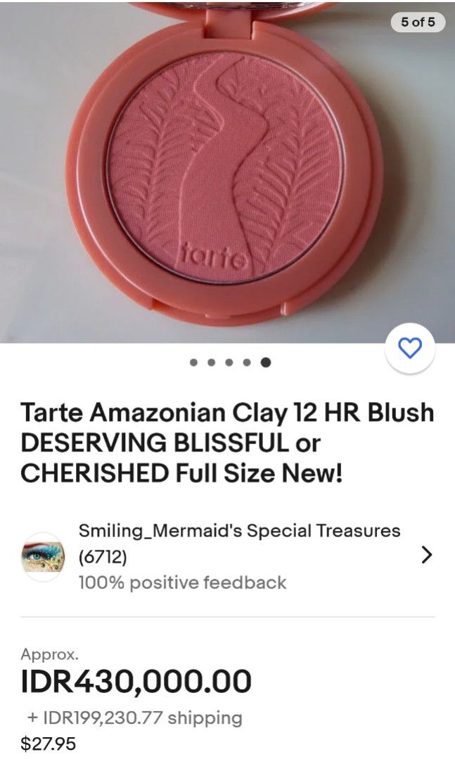 Tarte partay deals blush