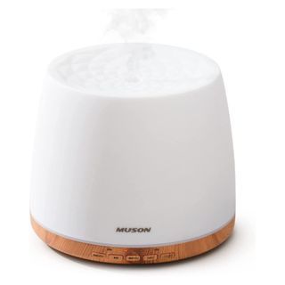 550ml White Aroma Diffusers for Essential Oil Large Room,Essential Oils Aromatherapy Diffuser Cool Mist Humidifier with Ambient Light & 3 Timer