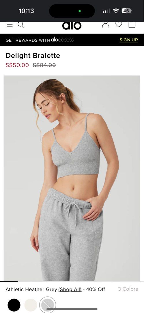 Authentic Alo Yoga Delight Bralette Women s Fashion Tops Other