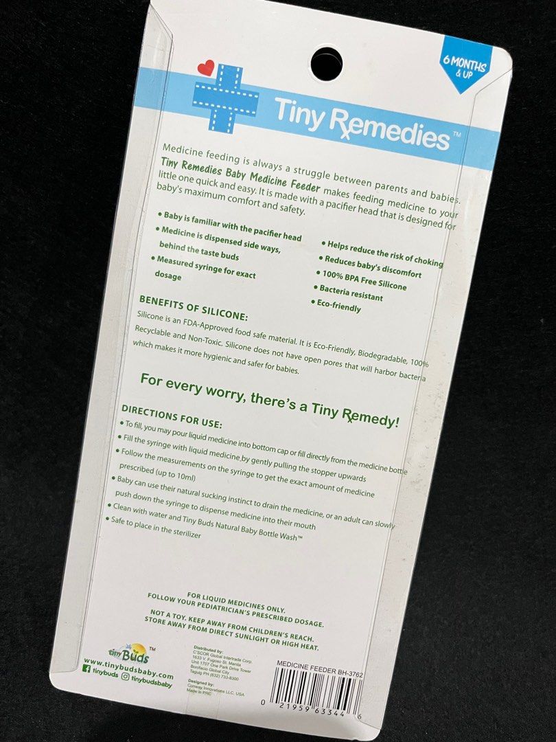 BABY MEDICINE FEEDER TINY BUDS (Category: Weaning & Toddler Feeding) located in Quezon City. Submitted by skley (Listing ID 1268504162, Image 2). Description: BABY MEDICINE FEEDER TINY BUDS.