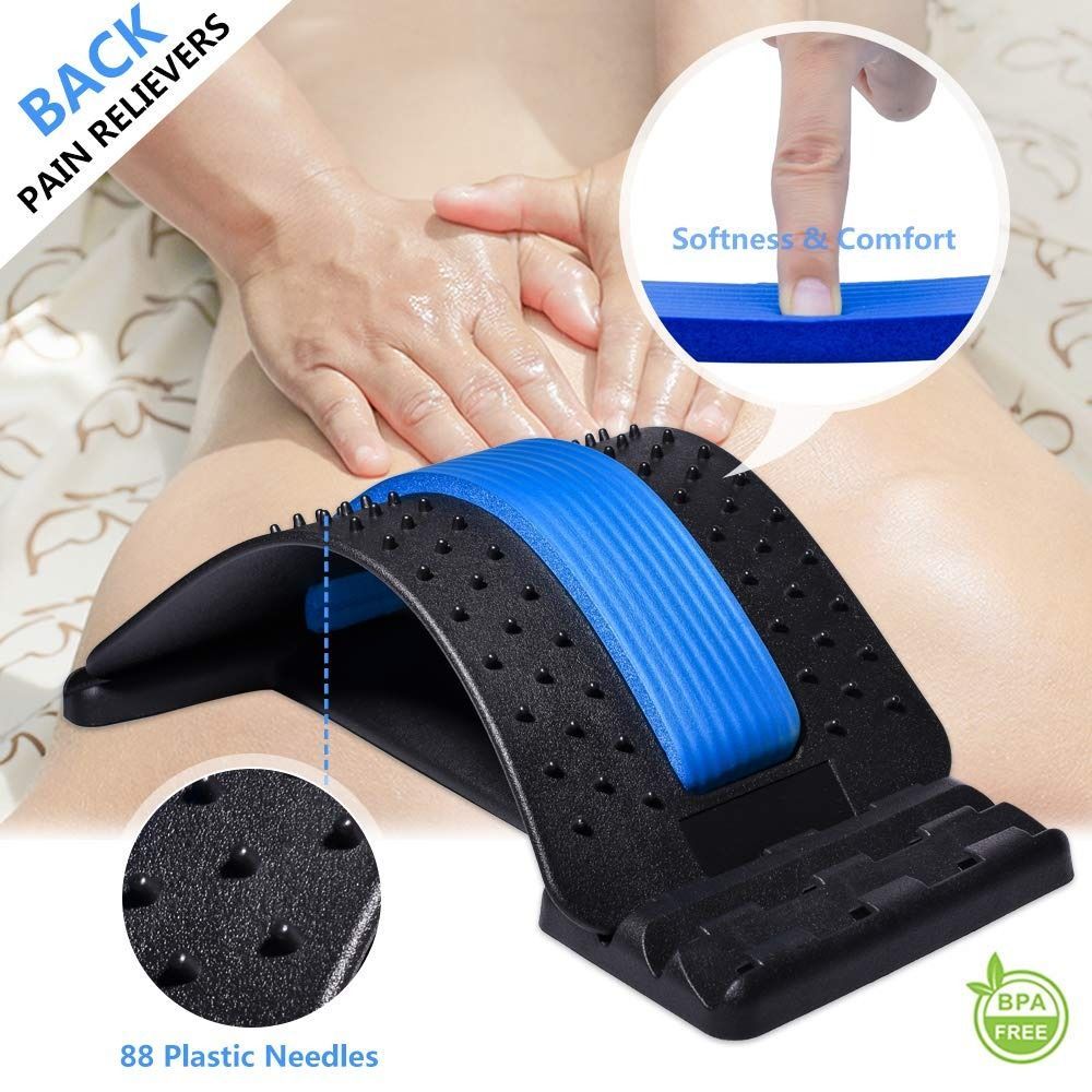 Back Stretcher Lumbar Back Pain Relief Device Multi Level Back Massager Lumbar Pain Relief for Herniated Disc Sciatica Scoliosis Lower and Upper Back Stretcher Support APJT0077 Health Nutrition Medica...
