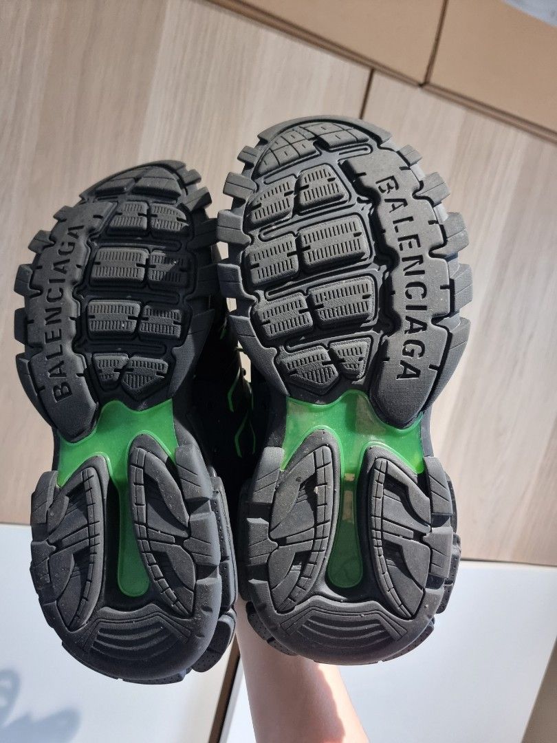 balenciaga track black and green