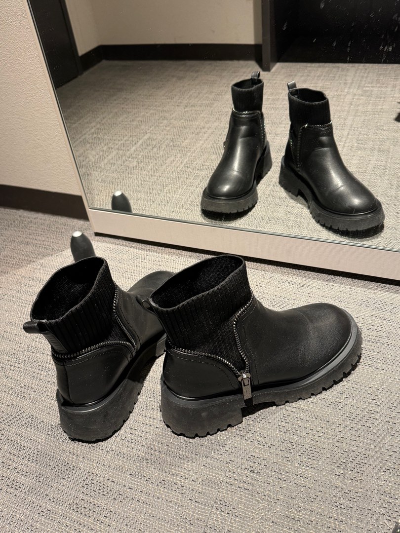 Red black boots hotsell