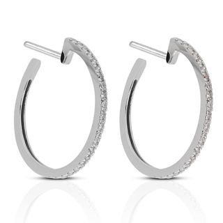 White gold hoop earrings sale hotsell