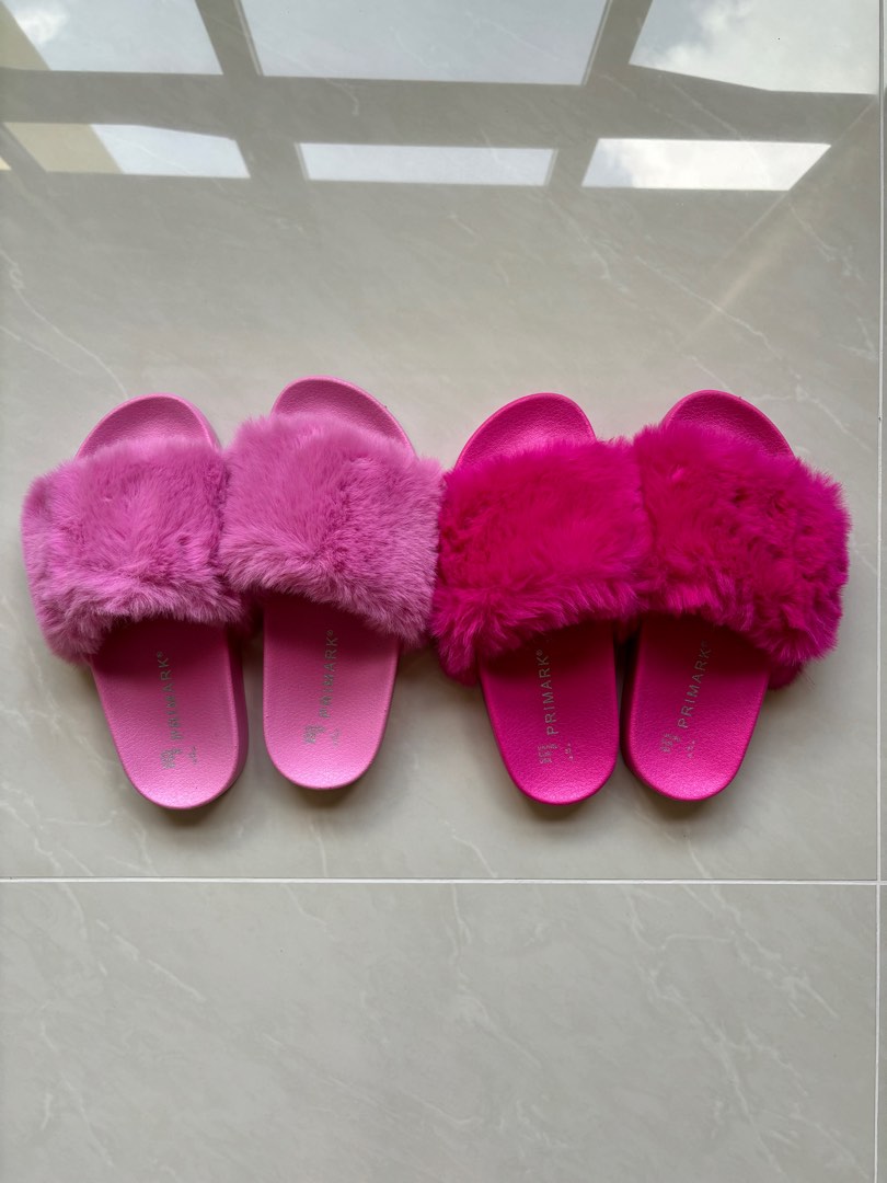 BN Pink Furry Slides