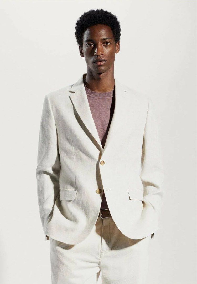 BNWT Mango Men s Cola Blazer in Sand EU48 Men s Fashion Coats