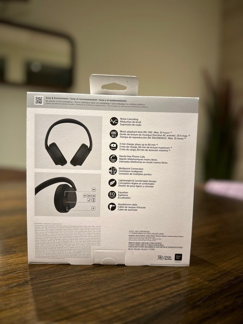 Sony WH-CH720N Noise Canceling Wireless Headphones Bluetooth Over The Ear  Headset with Microphone and Alexa Built-in, Black New