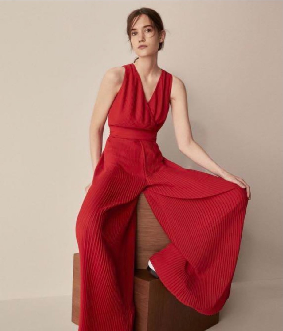 Massimo dutti sale red jumpsuit