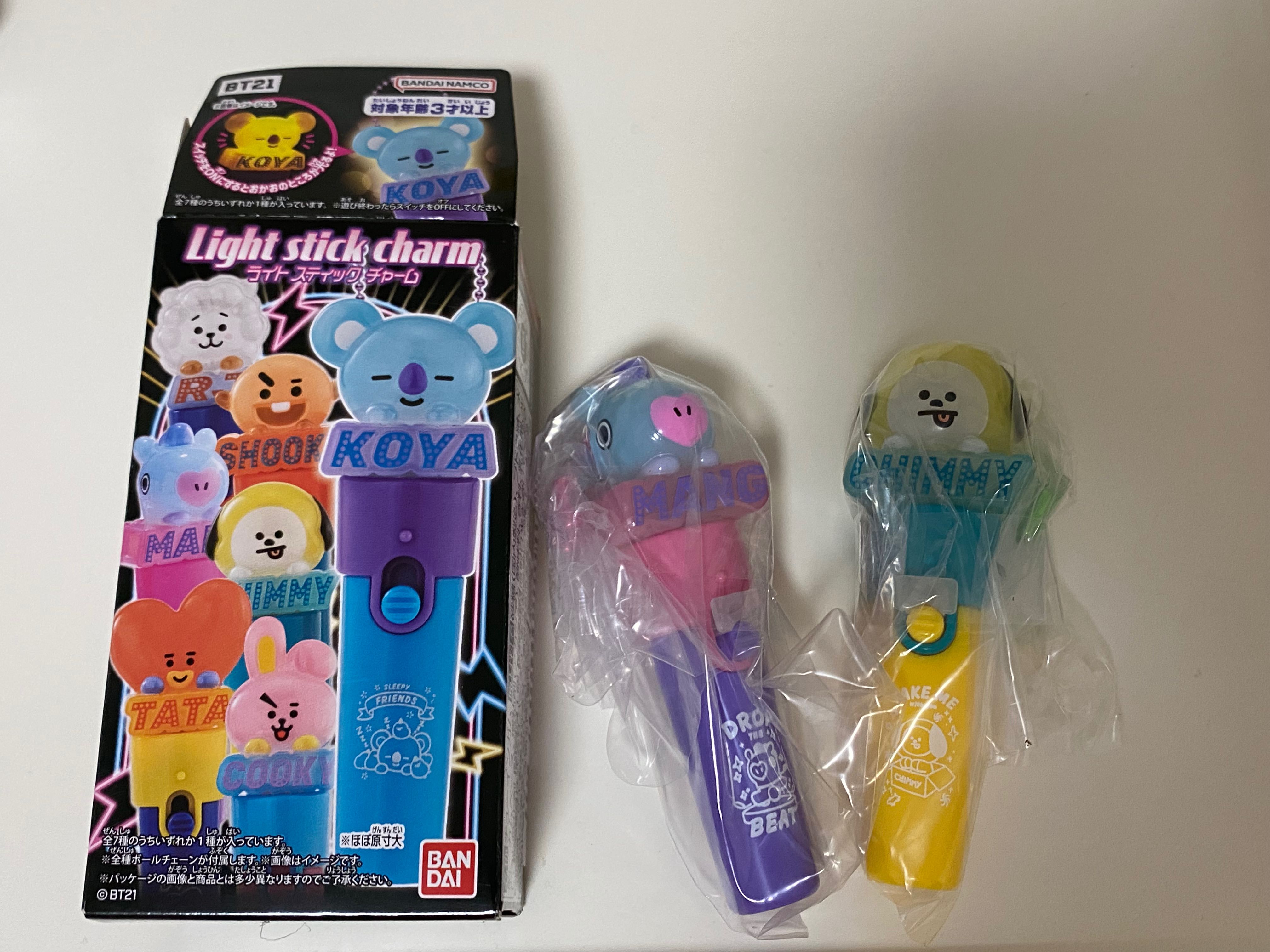 BT21 light stick charm 燈棒盲盒, 興趣及遊戲, 玩具& 遊戲類