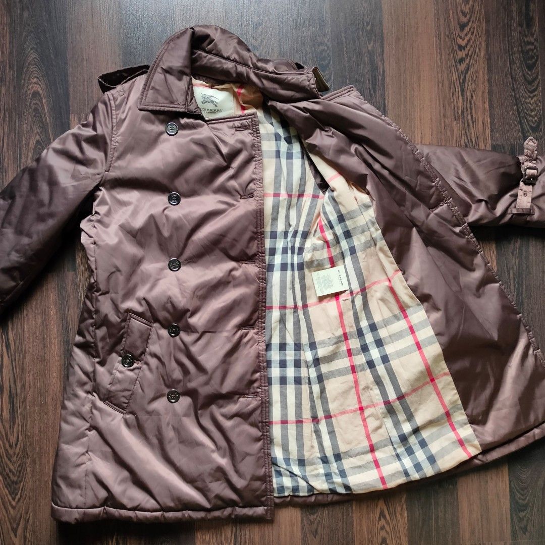 BURBERRY LONDON | Classic Nylon Nova Inlay Winter Coat Jacket, Luxury ...