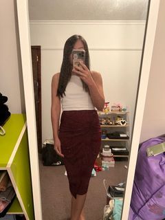 Burgundy Skirt | Size 6
