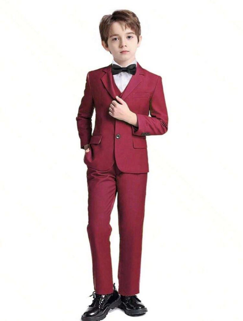 Burgundy suit pants