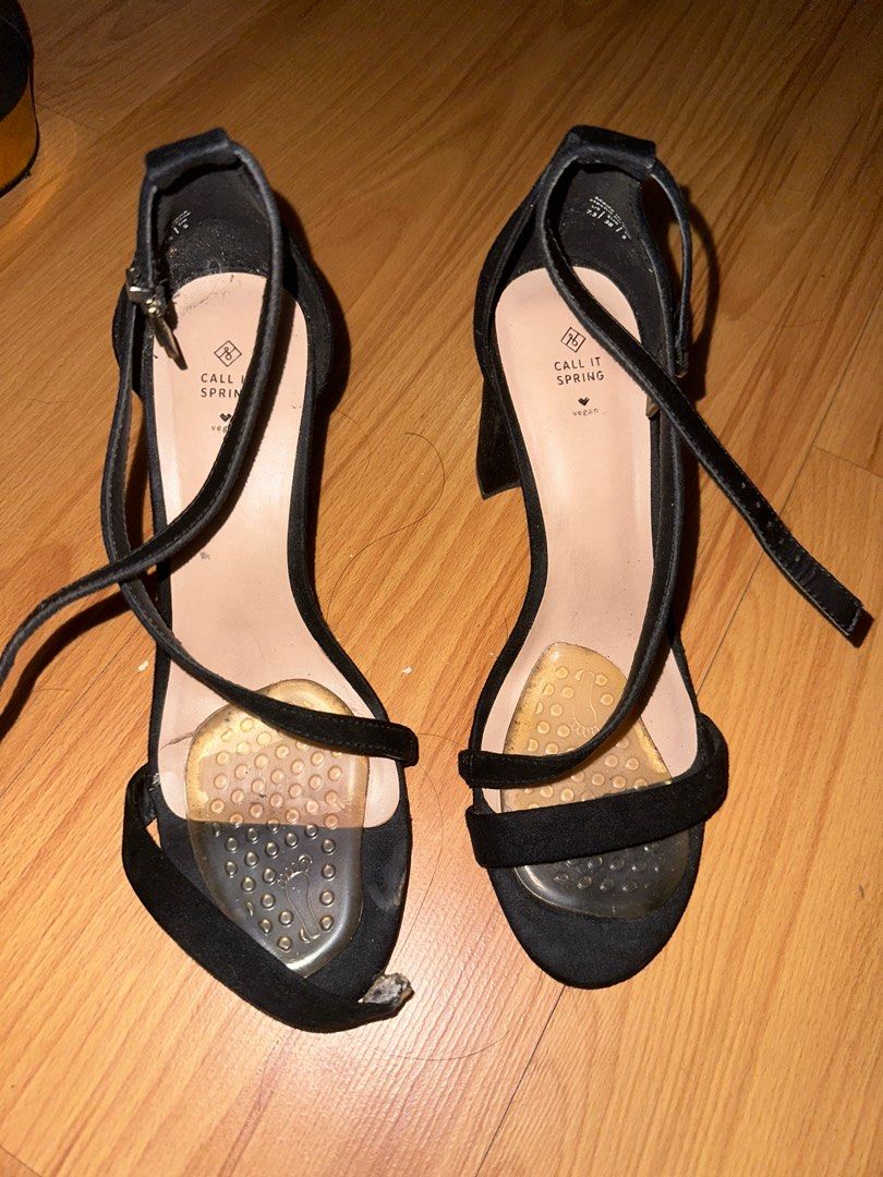 Call It Spring Women Agrirewiel Pointed Toe Dress Pumps Heels Vegan Black  10 | eBay