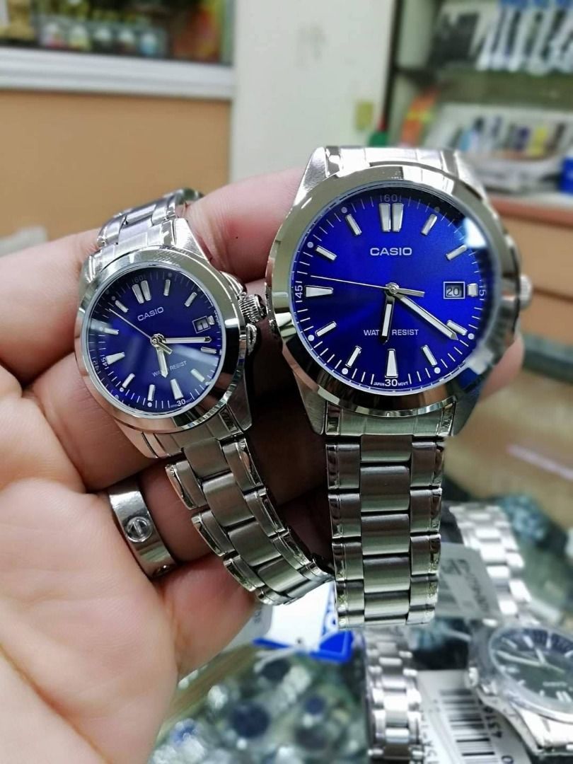 CASIO STAINLESS BLUE (Category: Men's Watches) located in Manila. Submitted by awesome02 (Listing ID 1268383513, Image 1). Description: Casio MTP-1183A-2ADF Silver Stainless Steel Strap Watch for Men SPECIFICATIONS: Item Shape Circle Display Type Analog Clasp Type Triple-fold Analog 3 Hands (hour, minute, second) Date Display Case Material Stainless-steel Case Color Silver Band Material Stainless-steel Band Color Silver Dial Color Blue Dial Mater