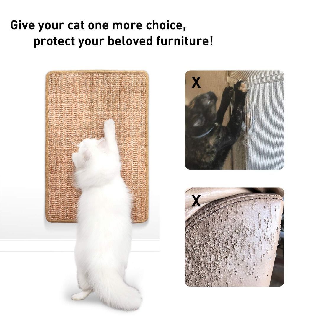 Cat Scratcher Mat 23.6 X 15.7 Inch Natural Sisal Cat Scratch Mats