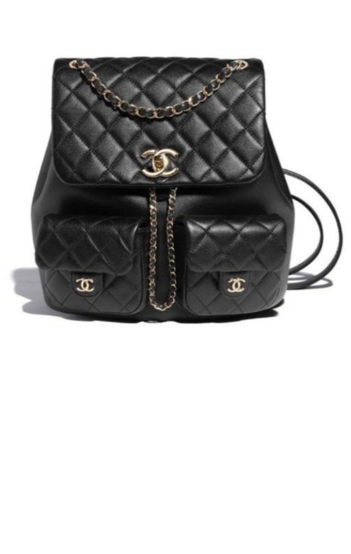 Chanel 23A Duma Triple Pack Backpack black Large, Luxury, Bags ...