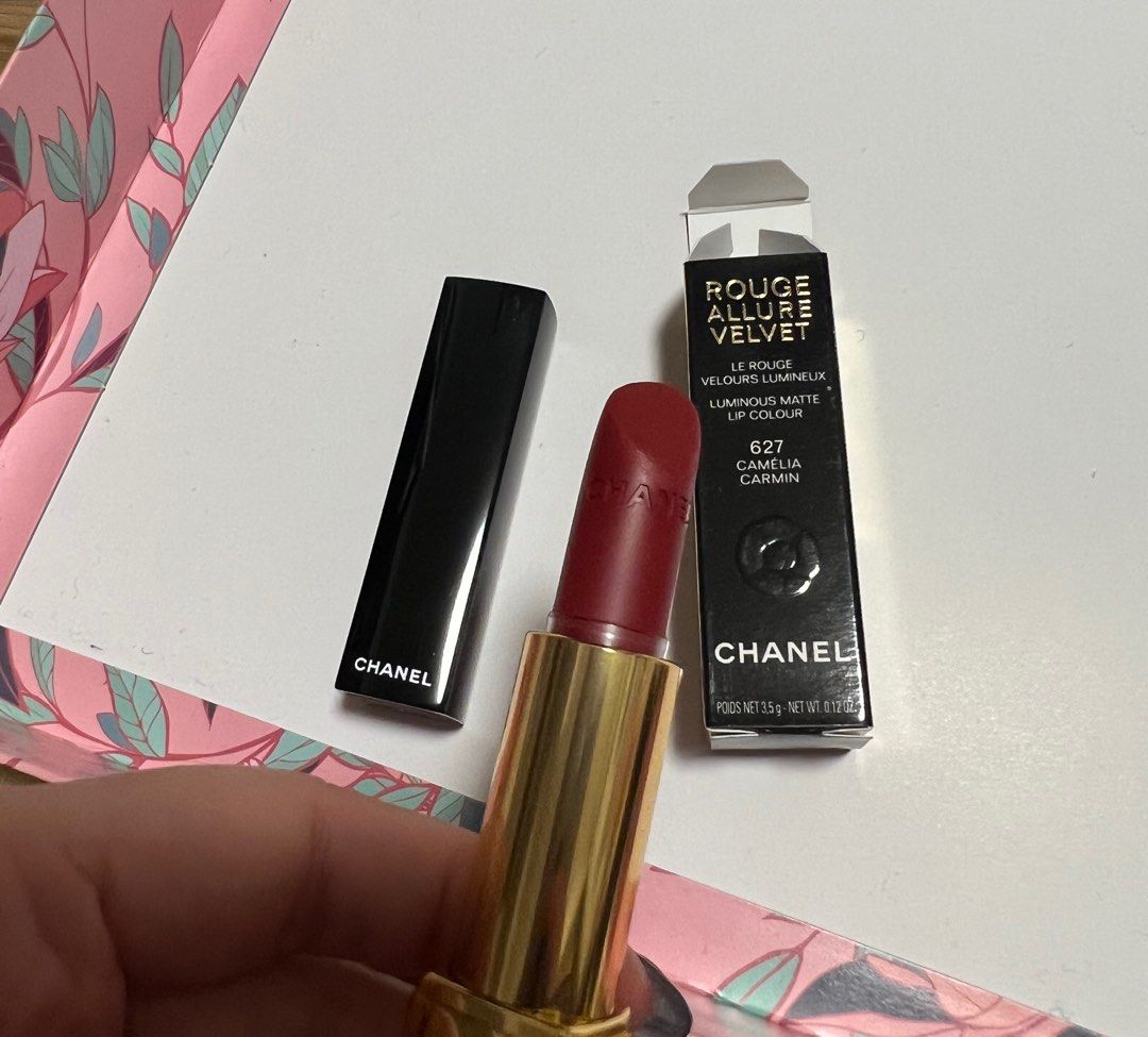 Chanel rouge allure velvet 627 camelia carmin outlet