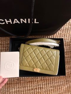 Chanel TIMELESS WALLET ON CHAIN WOC NAVY SILVER Navy blue Leather Metal  ref.121170 - Joli Closet