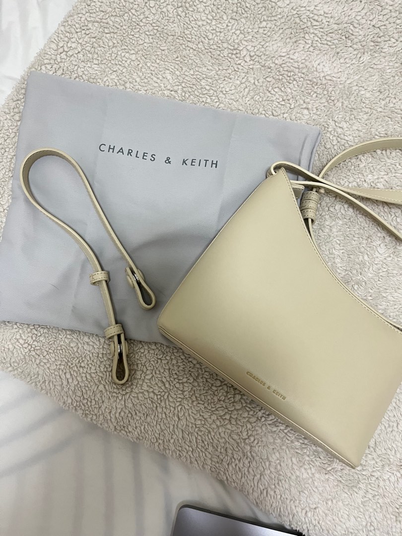 Charles and keith shoulder bag with extra long strap, Women's Fashion