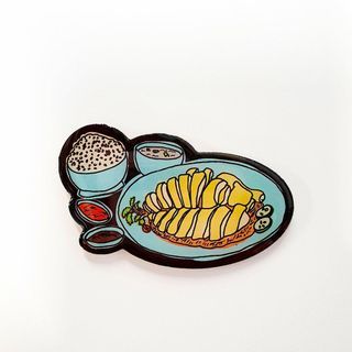 Chicken Rice Hawker Food Pin from The Art Faculty
