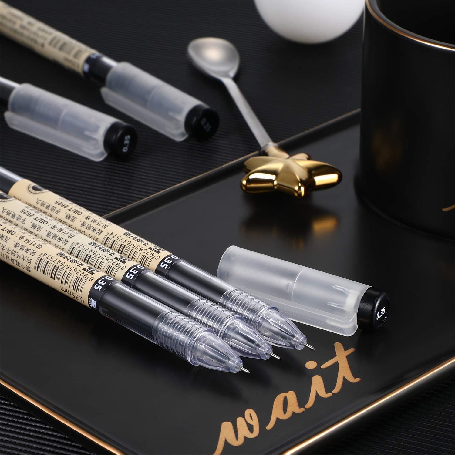 Gel Ink Pen Extra fine point pens Ballpoint pen 0.35mm Black For japanese  Office