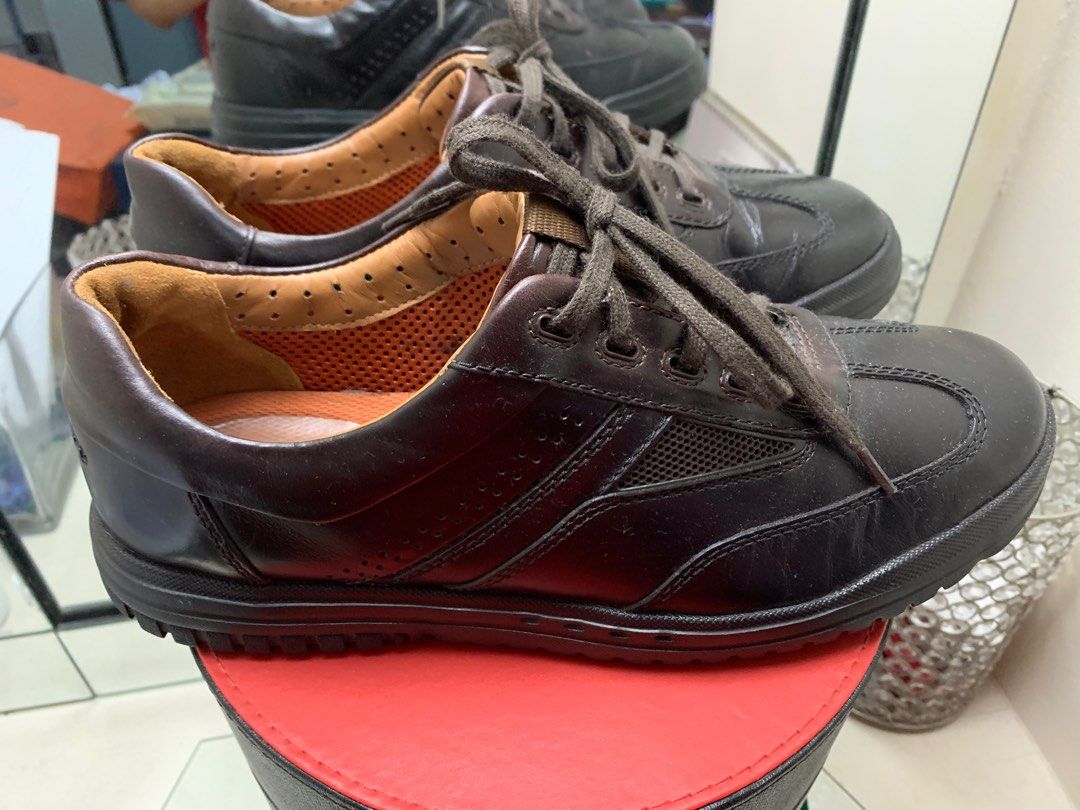 Clarks Dark Brown Leather Casual Shoes US 9.5 EU42.5 Men s
