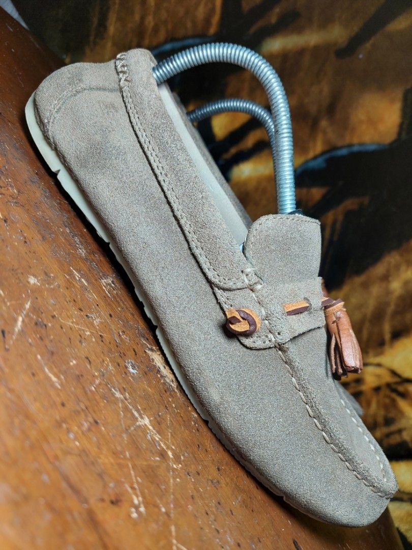 Clarks men's suede loafers store