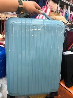 CLEARANCE SALE!!! Essentials Polycarbonate Carry On Suitcase Glacier Blue Color in Hand Carry Cabin Size Luggage Trolley Travel Bag