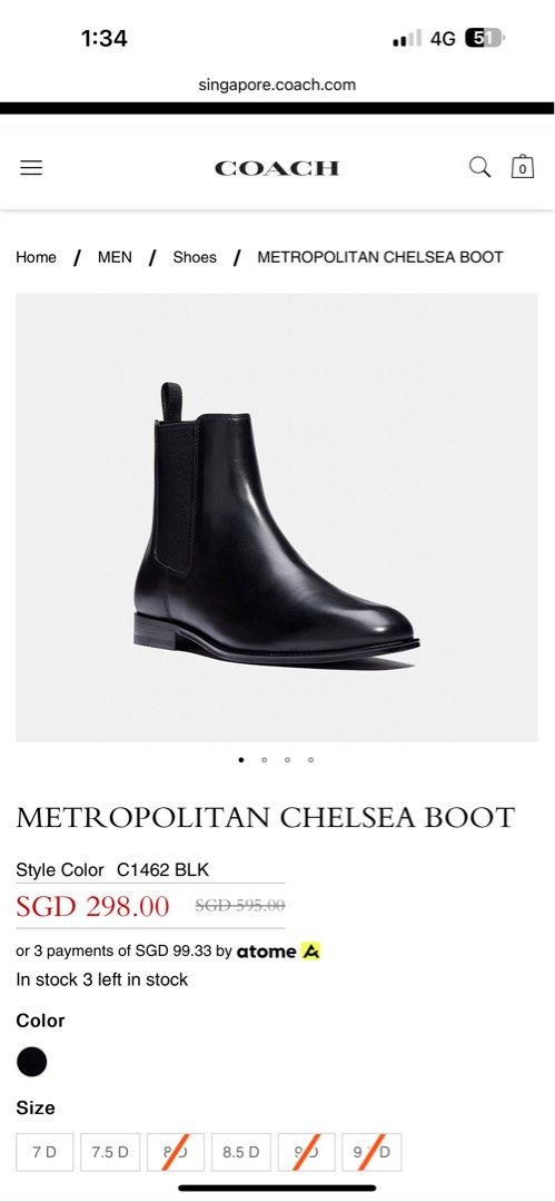 Coach Chelsea Boots