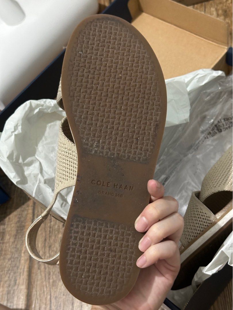 Cole Haan Mikaela Stitchlite Sandal (Category: Flats & Sandals) located in Valenzuela. Submitted by itsmaeong (Listing ID 1268351529, Image 3). Description: Cole Haan Mikaela Stitchlite Sandal Color Sesame Size 8 Authentic bought it from Canada Outlet Used once only Shipping fre c/o buyer.
