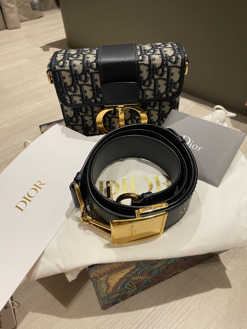 Dior 30 Montaigne Box Bag Blue, Luxury, Bags & Wallets on Carousell