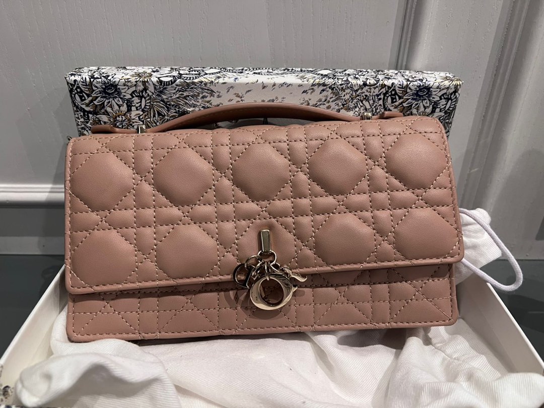 Dior Lambskin woman SLG Pouch, Luxury, Bags & Wallets on Carousell